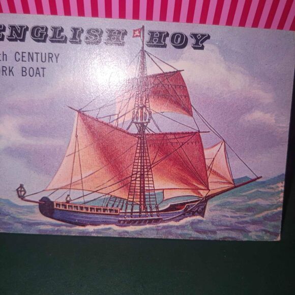 1955 Topps Rails and Sails English Hoy -18th Century Work Boat #163 Trading Card - Picture 4 of 8